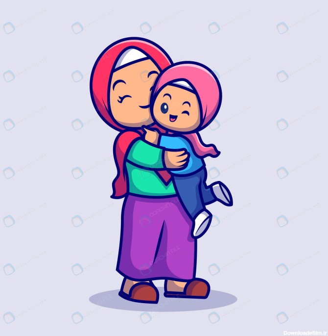 عکس مادر دختری فانتزی با حجاب