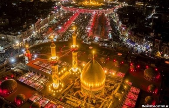 عکس گنبد امام حسین در محرم