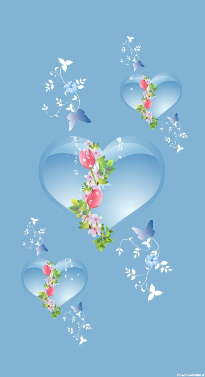 عکس گل و قلب برای تصویر زمینه