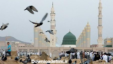 عکس مسجد النبی در شب