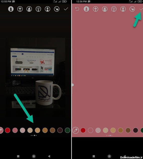 چگونه پس زمینه عکس استوری را عوض کنیم