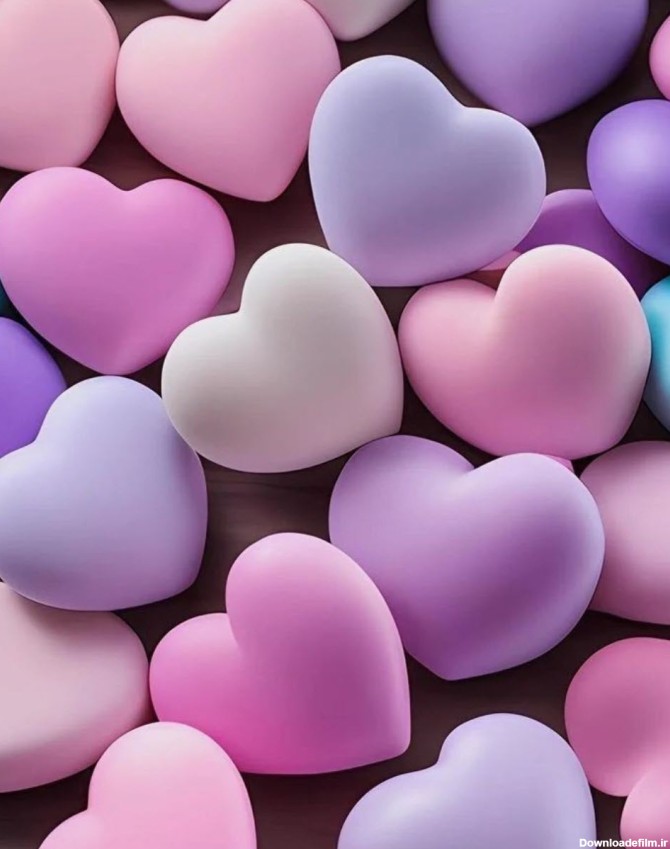 تصویر زمینه قلب رنگی