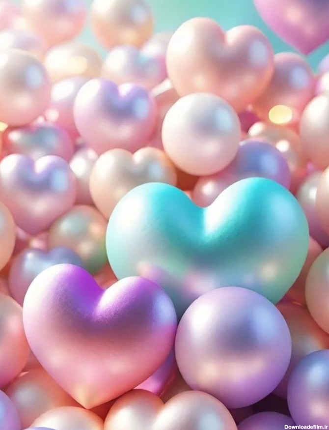 تصویر زمینه قلب رنگی