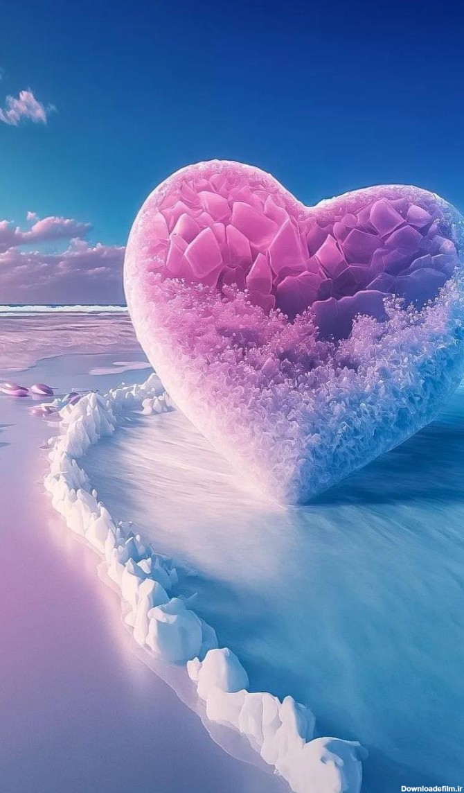 تصویر زمینه قلب رنگی