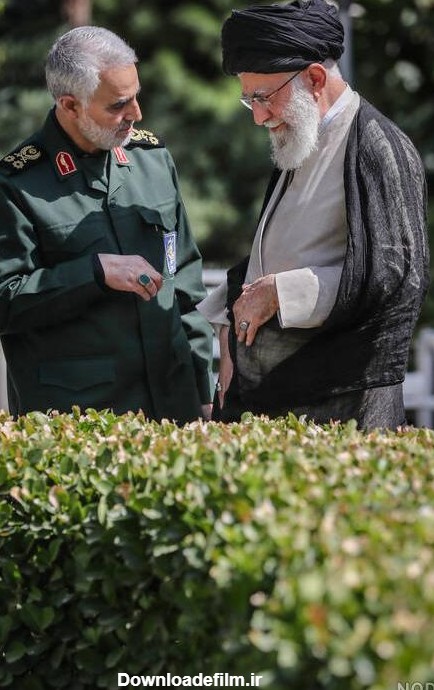 عکس حاج قاسم سلیمانی و رهبر