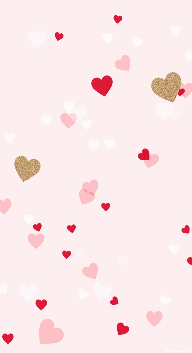 تصویر زمینه قلب رنگی