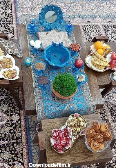 عکس سفره هفت سین شیک و ساده