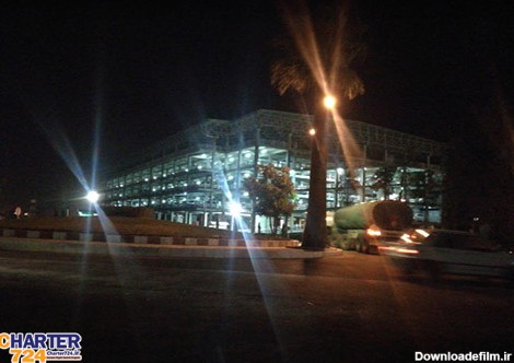 عکس از پنجره هواپیما در شب تهران