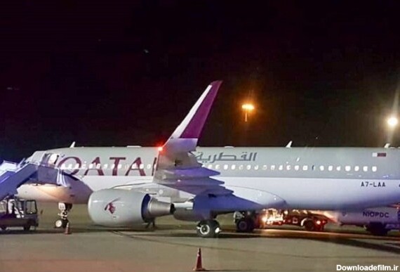 عکس از پنجره هواپیما در شب تهران