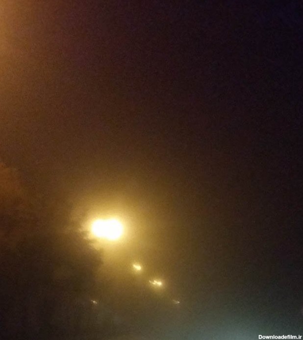 عکس از پنجره هواپیما در شب تهران