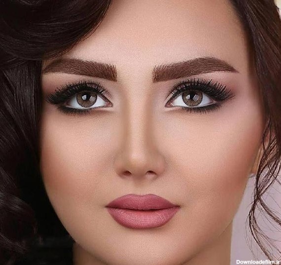 عکس ارایش صورت خط چشم