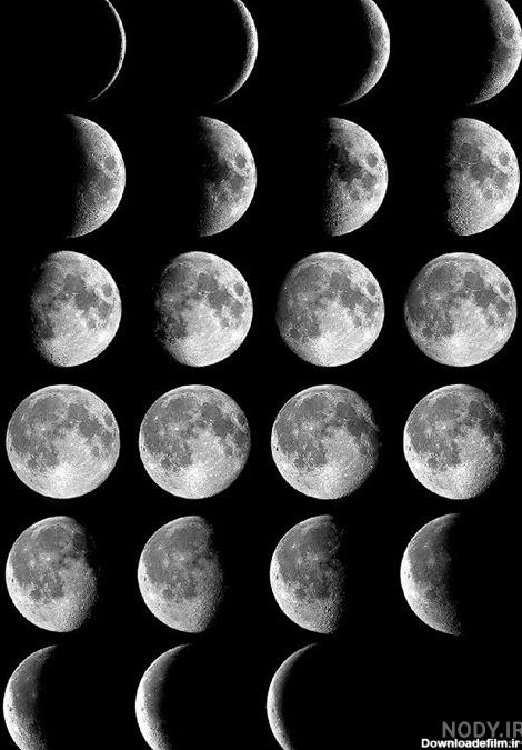 چهارده شکل عکس ماه از شب اول تا چهاردهم