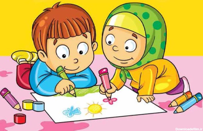 عکس نقاشی کشیدن کودکان