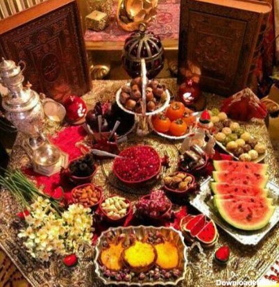 عکس شب چله سفره