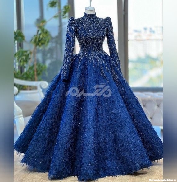 عکس های لباس عروس آبی