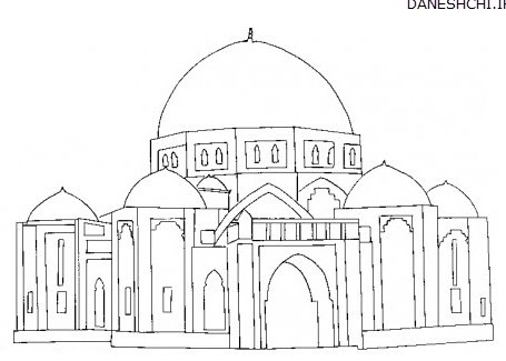 عکس مسجد برای نقاشی کودک