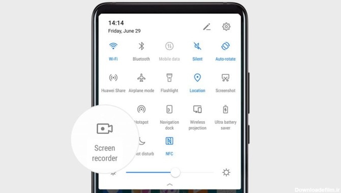 عکس گرفتن از صفحه گوشی هواوی