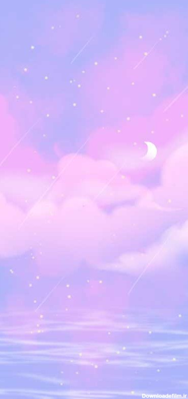عکس آسمان صورتی و بنفش