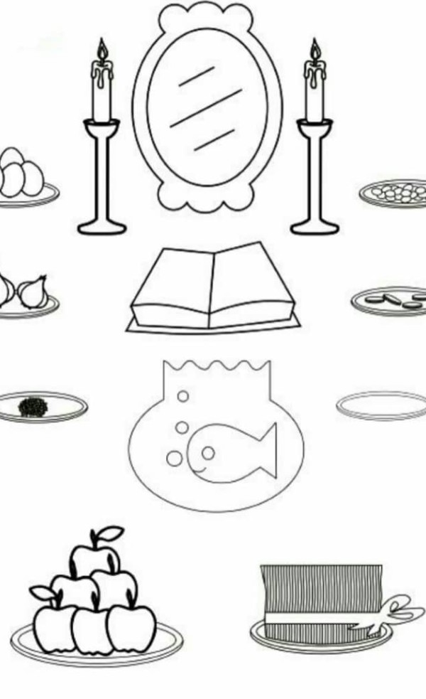 عکس نقاشی سفره هفت سین برای کلاس اول
