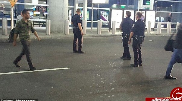 عکس از پنجره هواپیما در شب تهران