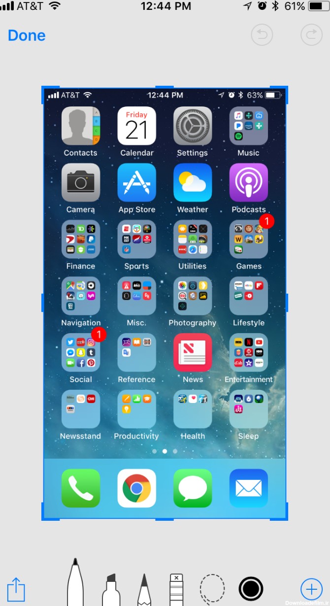 عکس گرفتن از صفحه گوشی ایفون ۱۲