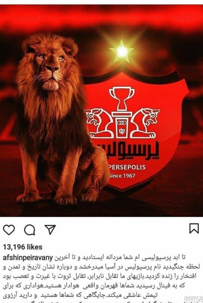 عکس شیر با ارم پرسپولیس