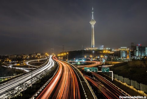 عکس جاده تهران در شب