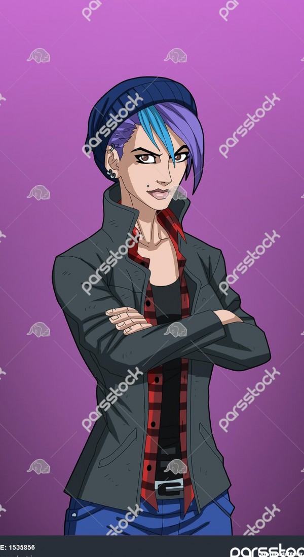 عکس نقاشی دختر عصبانی