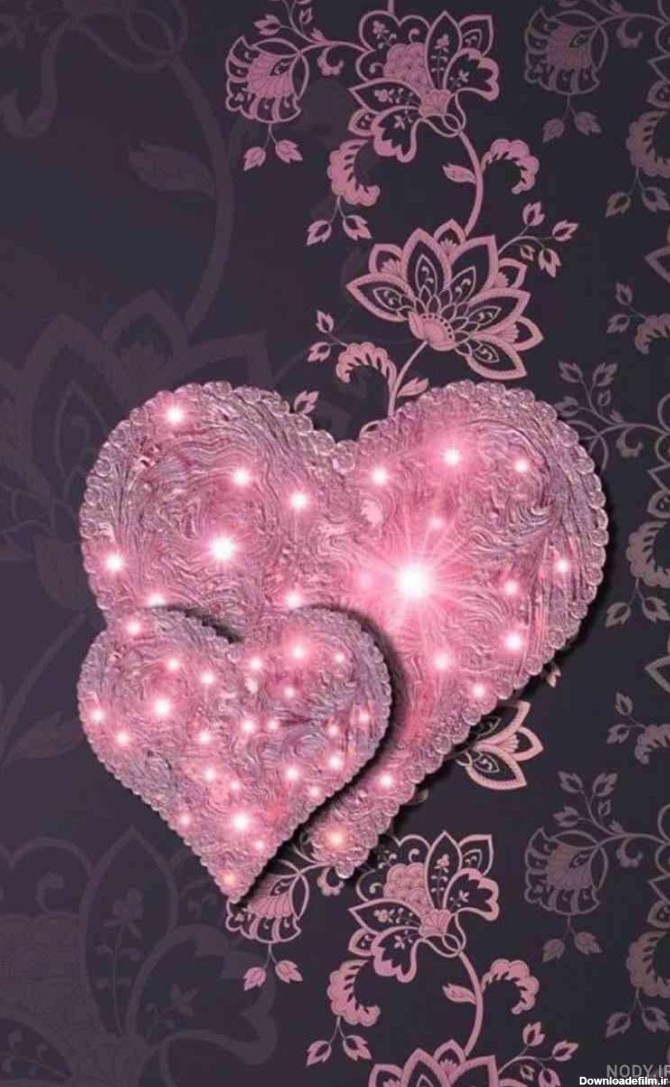 تصویر زمینه قلب رنگی