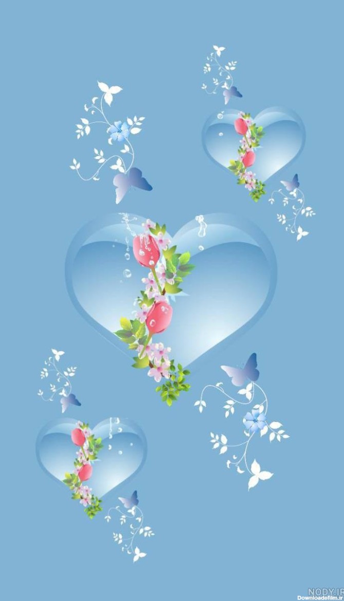 تصویر زمینه قلب رنگی