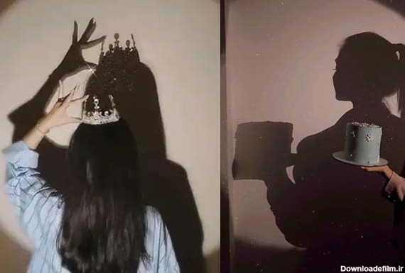 مدل عکس تولد با سایه