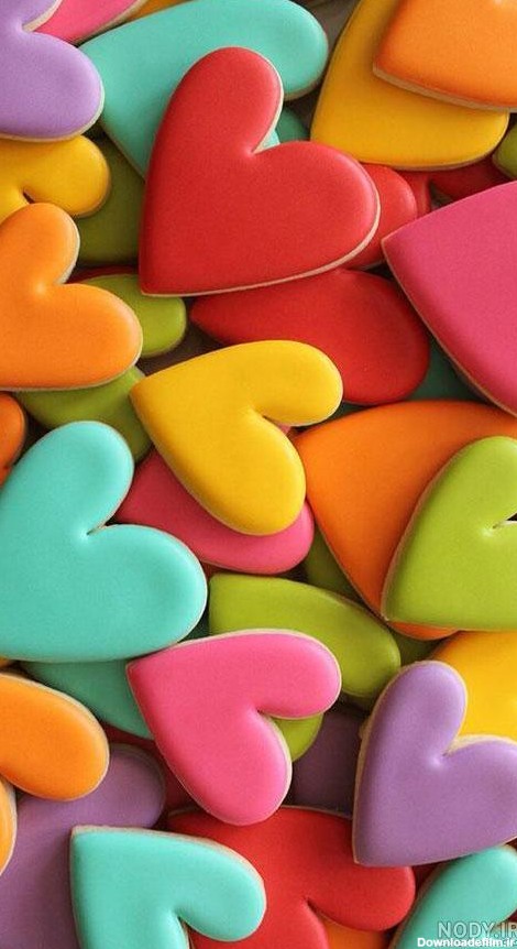 تصویر زمینه قلب رنگی